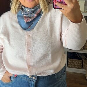 H&M Soft Pink Cardigan Sweater